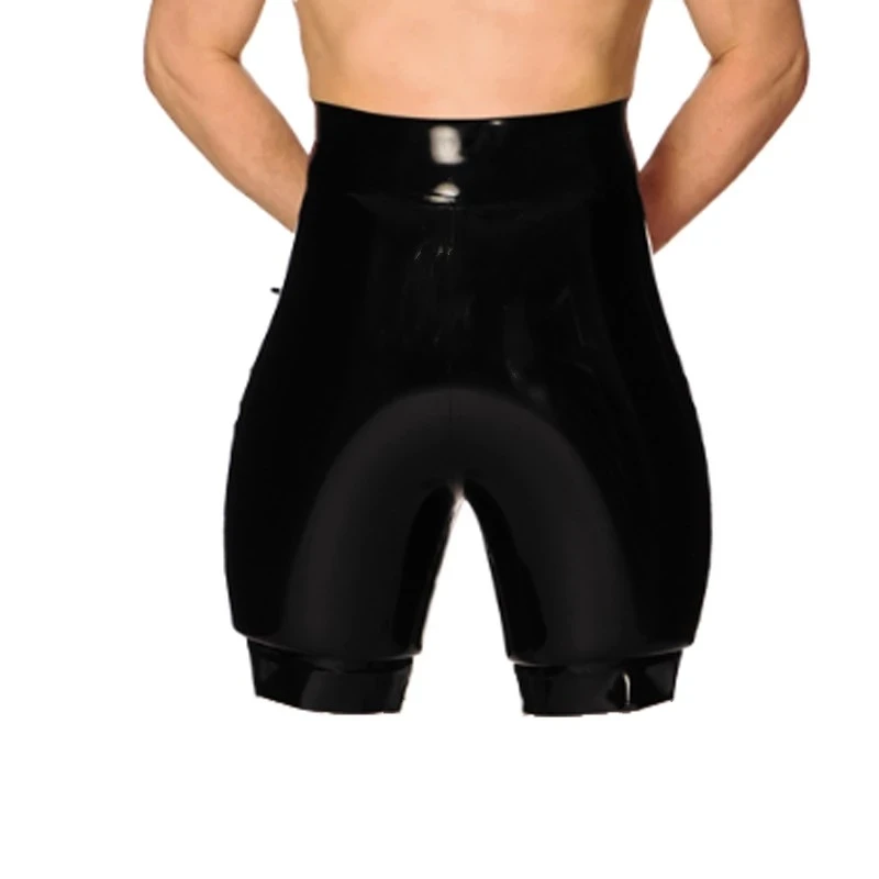 Мужские надувные латексные шорты с застежкой-молнией и двумя слоями |