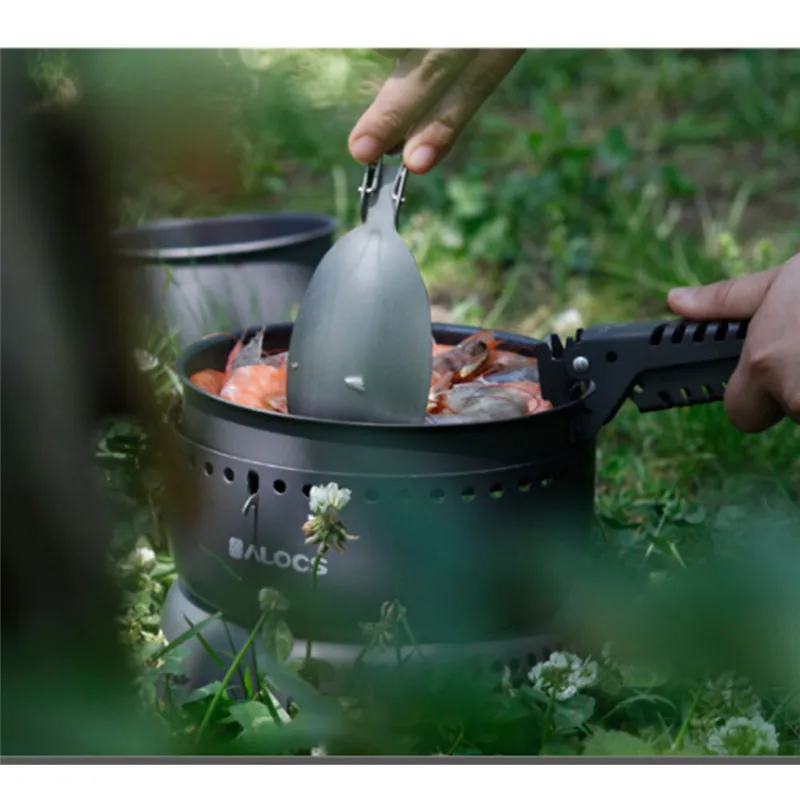 Portable Outdoor Camping Pot Handle Clip Hiking Pot Bowl Cookware Anti-hot Gripper Alumina Picnic Handle Clip Tableware