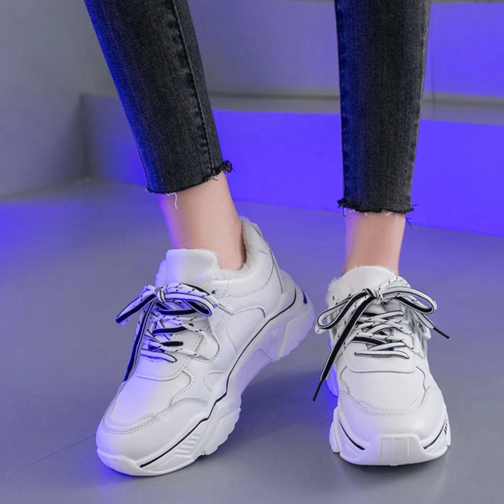 Женские массивные кроссовки на платформе 5 см; повседневная обувь из ...