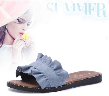 

2020 Fashion Heel Patent Leather Women Slides Braid Cut-outs Outdoor Beige Brown Slipper Shoes Woman Sandals