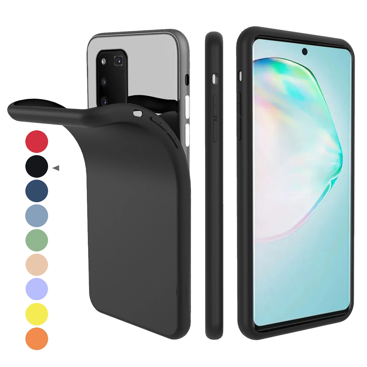 Для Samsung Galaxy A91 A51 A21 A01 M80S S10 A81 M60S Note 10 Lite чехол для задней панели тонкий мягкий ТПУ