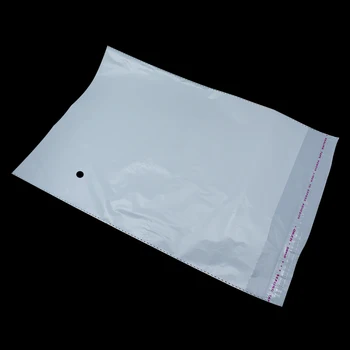 

DHL White Clothes Packaging Plastic Bag Self-Adhesive With Vent Hole Self Sealing Underwear Shirt Storage Polybags 10 Sizes