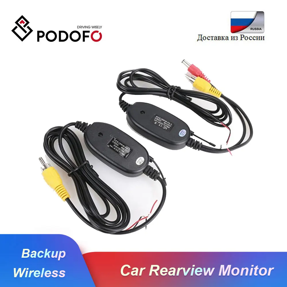 Podofo 2.4 Ghz Wireless Rear View Camera RCA Video Transmitter & Receiver Kit for Car Rearview Monitor Reverse Backup Camera Cam|Vehicle Camera| - AliExpress