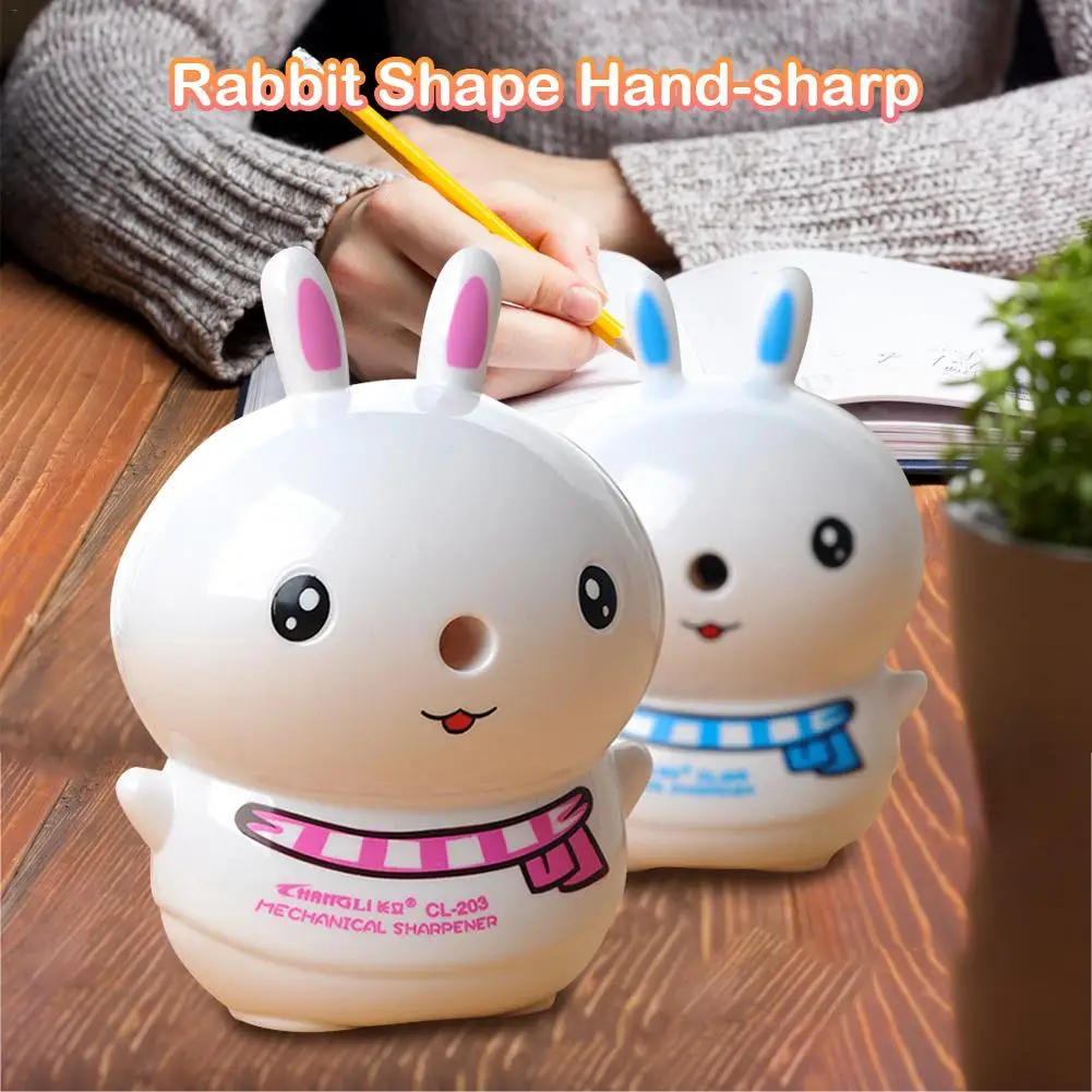 Детская школьная поставка студенческий подарок Kawaii Кролик Форма рукоятка точилка для карандашей Резак автоматический точильный аппарат