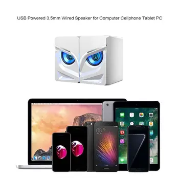 

1pair USB Powered LED 3.5mm Wired Speaker for Computer Laptop Cellphone Tablet