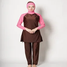 DROZENO плюс размер Мусульманский купальник женский мусульманский купальный костюм с шапкой мусульманский купальный костюм