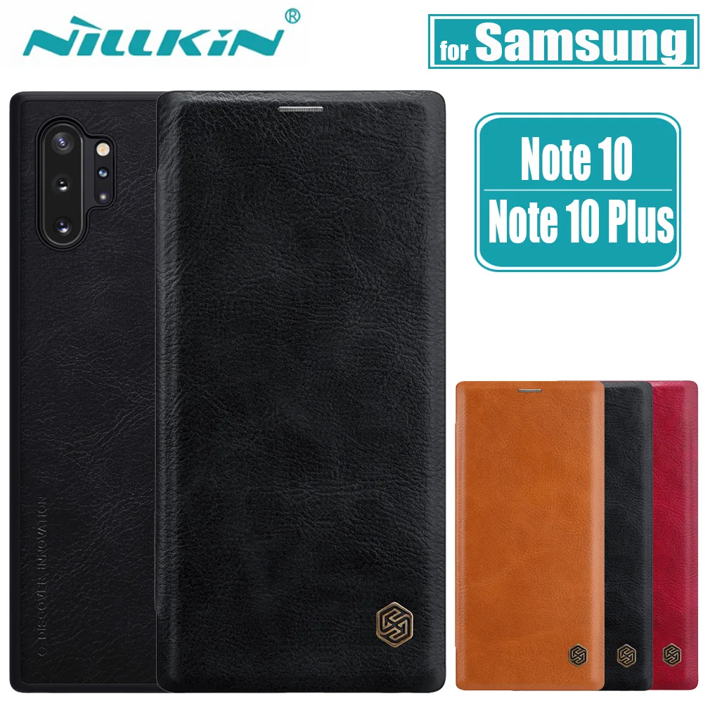 Nilkin для samsung Note 10 Plus 5G кейс чехол винтажный мягкий PU кожаный флип чехол для samsung Galaxy Note 10+ Note10