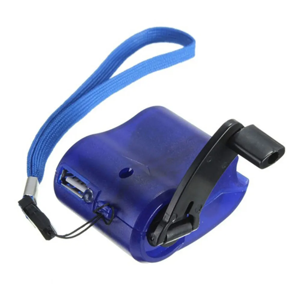 Hand Crank Charger Hand Crank Charging Camping Travel ABS Portable Hiking Emergency Hand Power Dynamo USB Backpack Outdoor
