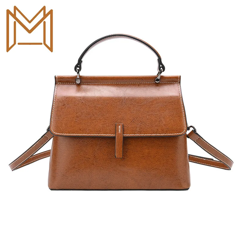 

Genuine Leather Woman Bag Hand Bill Lading Shoulder Layer Cowhide Handbag Package