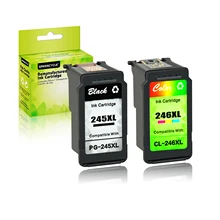 

Greencycle PG-245XL Black CL-246XL Color Ink Cartridge Compatible With Canon PIXMA TS302 TR4520 TS3120 TS202 MG2922 MG2924