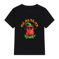 Children's 100% Cotton T Shirts Merch Edison Pepper "ТА-РА-ТА-ТА" Print Casual Family Clothing Set boy's & girl's Fashion Tops 2