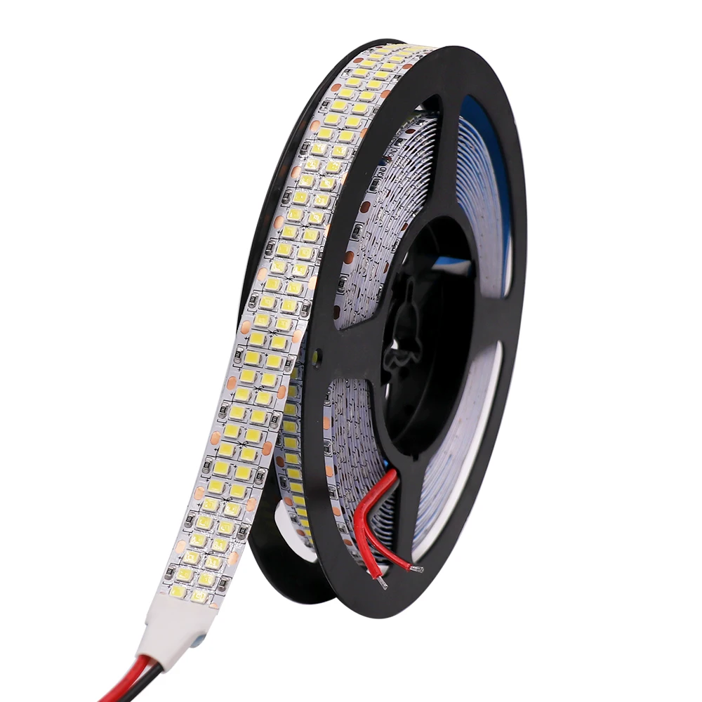 US $21.45 480LEDsM Led Strip Light 2835 SMD 24V 12V 5M 2400LED Double Row Flexible Led Stripe Tape Ribbon Waterproof IP67 Home Decoration
