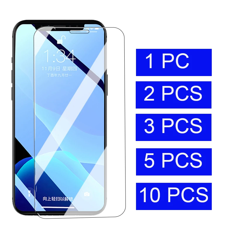 Для детей 1 2 3 5 10 шт./лот протектор экрана из закаленного стекла для iPhone 12 Mini Pro Max X XS