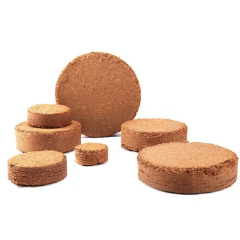 

5Pcs Nursery Pot Coconut Fiber Coir Pellet Nutrient Soil Lightweight Plant Compressed Base Garden Supplies Nursery Pot