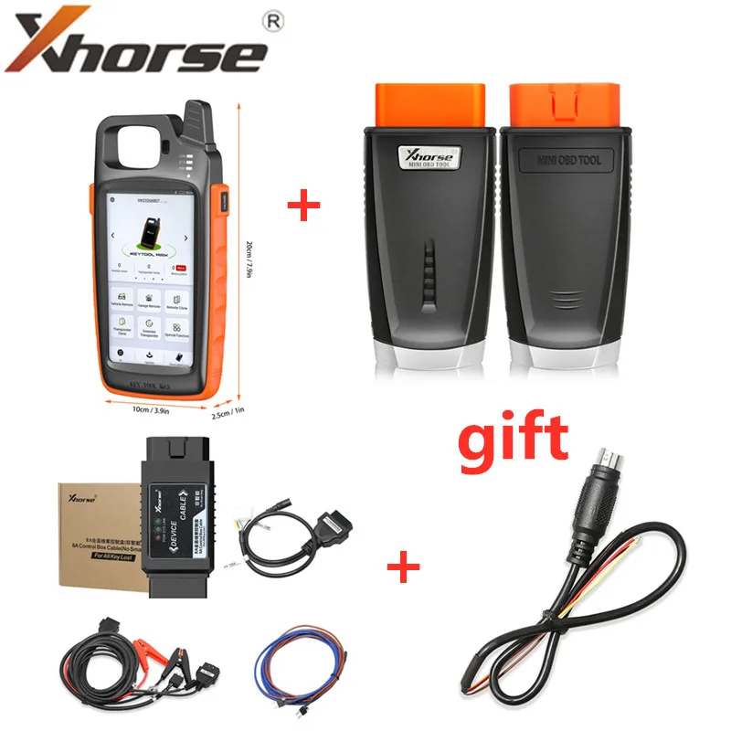 XHORSE VVDI инструмент для ключей MAX Plus OBD plus 8A adpters с подарком обновленного кабеля мини