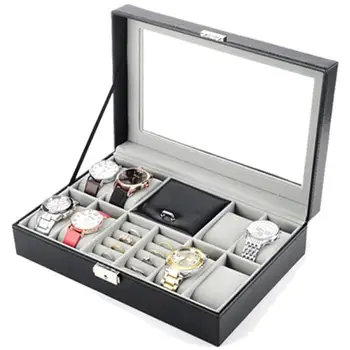 

Watch Box Jewelry Storage Box 8 + 2 Grid Watch Display Box Jewelry Box Pu Jewelry Storage Box Watch Box