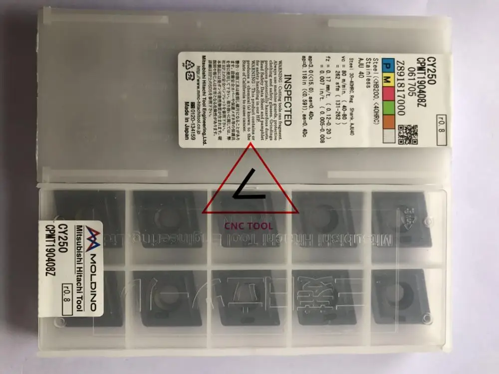 CPMT190408Z CY250 10pcs Hitachi high cutting performance CNC indexable