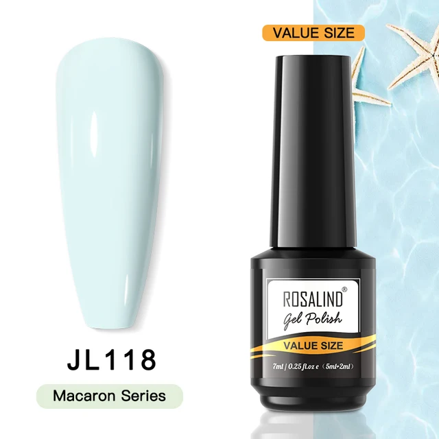 ROSALIND Gel Nail Polish Glitter Gel For Manicure Art Semi Permanent Hybrid Varnish Need UV LED Base Top Coat Nail Polish RAI-JL118