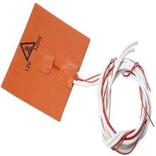 12V 80x100mm DC 20W гибкий водонепроницаемый для 3d принтера силиконовый Подогрев кровати коврик для грелки электрические пластинки согревающие аксессуары