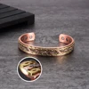 Vinterly Cross Copper Bracelets Gold-color Rose Twisted Magnetic Women Adjustable Open Cuff Bangles Resizable Jewelry Magnets 5