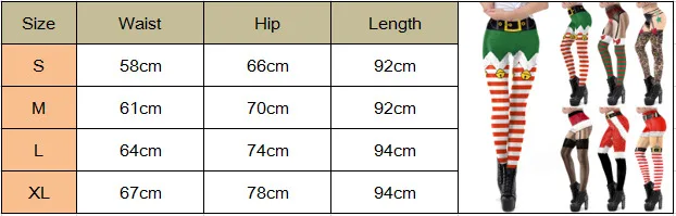 Штаны Рождество для женщин леди повседневные Эластичные Обтягивающие Леггинсы Mujer Высокая талия тренировки печати эластичные штаны Леггинсы