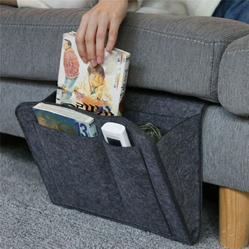 

New Bedside Storage Organizer Hanging Caddy Bed Holder Pockets Bed Pocket Sofa Organizer Pockets Book Felt Bed Holder Pockets