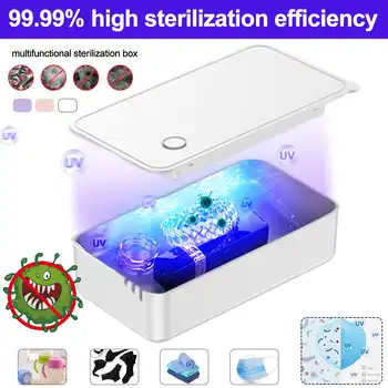 

Portable UV Disinfection Light Face Mask Sterilizer Box Ultraviolet Ray Disinfection for Jewelry Watch Phone USB