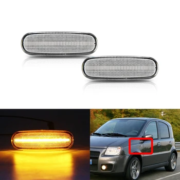 

2x For Fiat Grand Punto Linea Multipla Stilo Multi Panda Doblo Cargo Punto Evo Clear Lens Front Fender Led Side Marker Lights