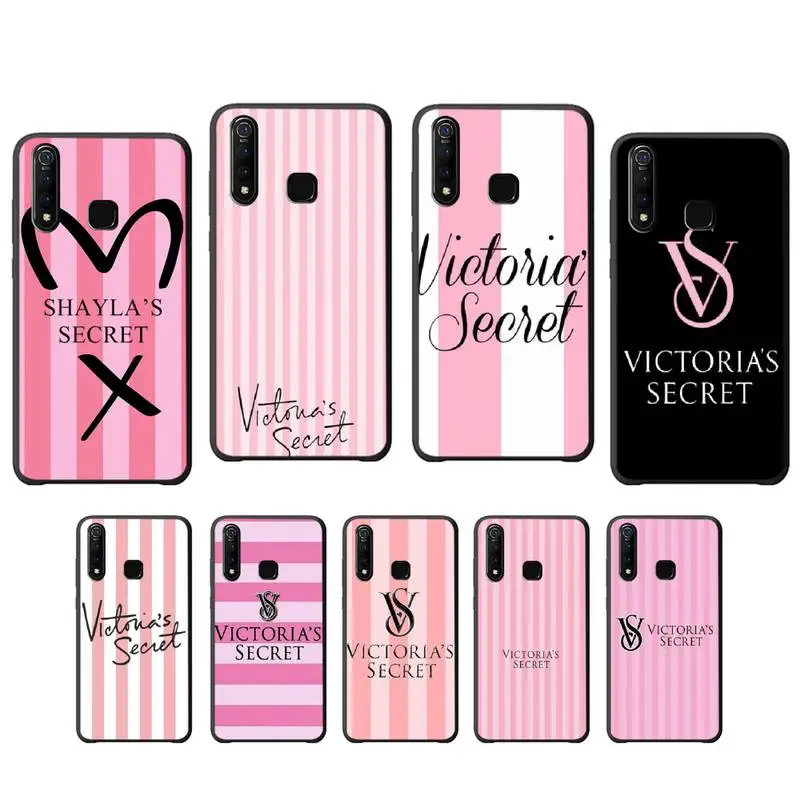 Черный мягкий чехол для телефона Victoriaes Pinks Secret vivo u3x Y11 Y12 Y19 Y81 Y91C V9 V17 V15 pro coque |