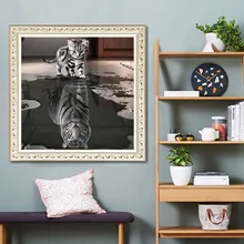 DIY 5D мозаика картина из хрусталя и алмазов набор для рисования кота Тигра полный алмазного бурения вышивка крестиком художественных ремесел дома декор стен