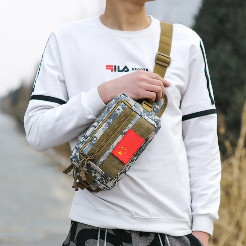 

Army Fans Tactical Waist Pack Men's Outdoor Sports Casual Riding Wallet Multi-functional Camouflage Chest Bag Shoulder Bag