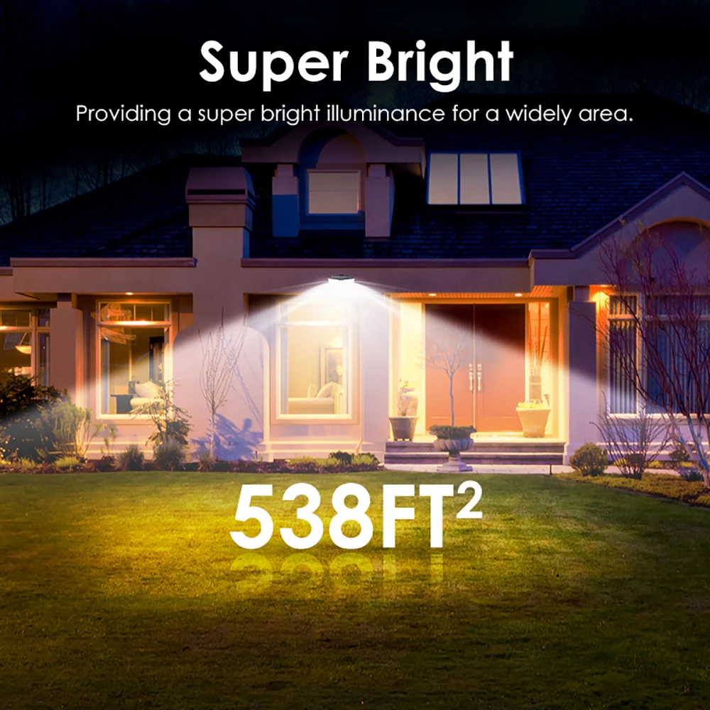 124 PCS Mpow 100 LEDS Solar Light Outdoor Motion Sensor Lamp IP65 Waterproof Security Sunlight Wireless Wall Lamp For Garden (1)