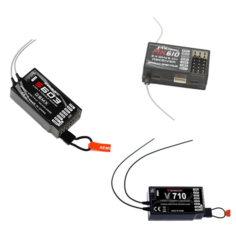V710/S603/MKronRC MK610 2,4G 6CH/7CH receptor JR Spektrum G152 DX6 DX6I DX7 DSX7 transmisor controlador remoto piezas de control remoto