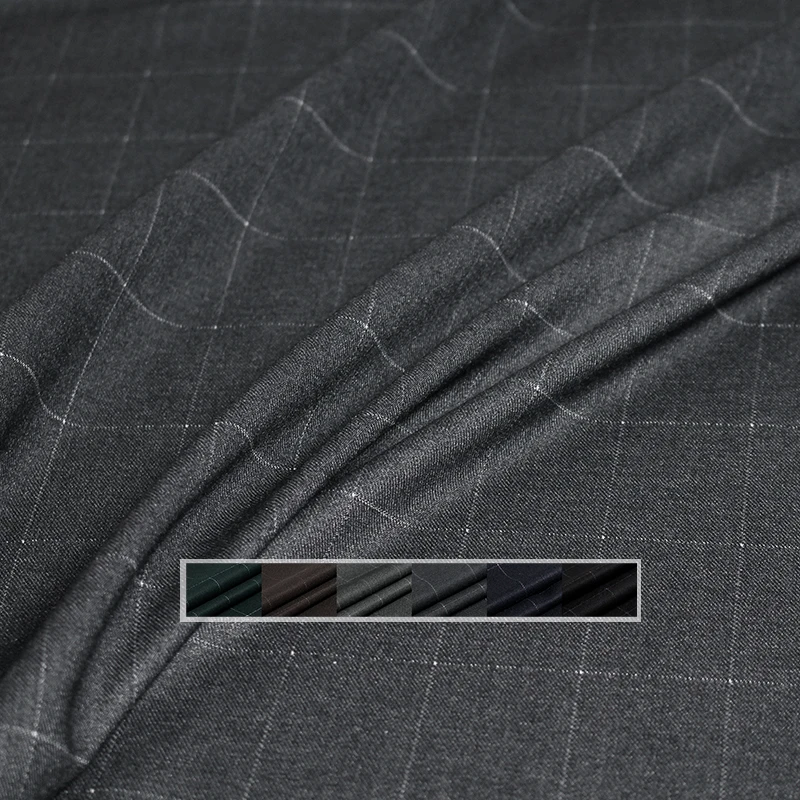 Перламутровый шелк утолщенный эластичный плед камвольная TR ткани материалы для одежды осенние женские брюки швейная ткань портной