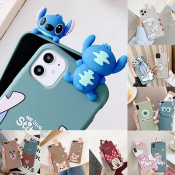 

Cartoon Minnie Stitch Bear Case Dog Bugs Bunny Soft Cover for Huawei Mate 30 Honor 9 10 20 8X 9X Pro V10 View 10 Lite Play Y9s
