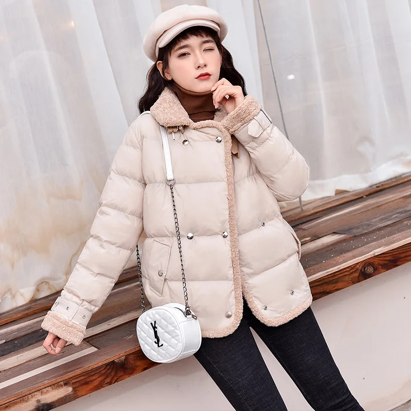 

2018 New Style down Jacket Cotton-padded Clothes Retro Hong Kong Style Versatile Cotton-padded Jacket