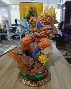 

Anime Dragon Ball Z Super Son Goku with 2 Heads Battle Ver. Figure Model Collection Toys 30cm