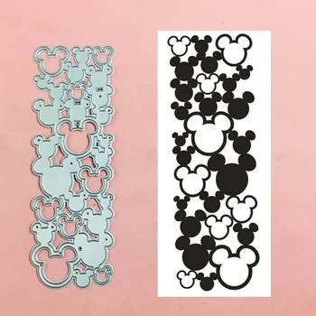 

Mickey Minnie Rectangle Metal Cut Dies Stencils for Scrapbooking Stamp/photo album Decorative Embossing DIY Paper Cards