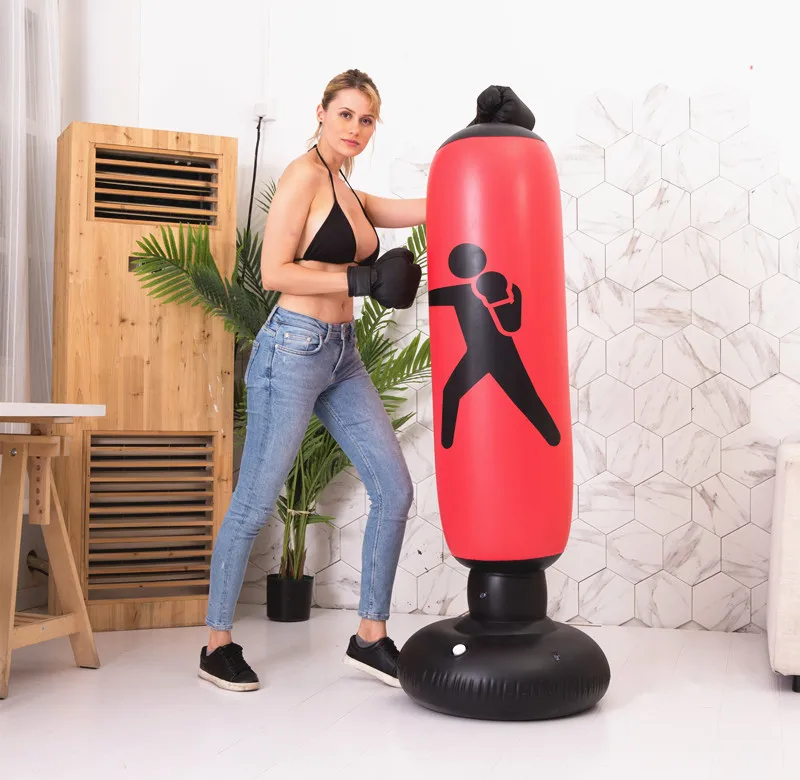 160 см надувной боксерский мешок фитнес-оборудование для дома спортзала бесплатно-стенд стакан для тренировок сброс давления отскок назад Песочник