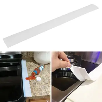 

25Inch Kitchen Gas Stove Gap Strip Kitchen Oil And Anti-Fouling Sealing Strip Heat Resistant Long Gap Filler Seals Spills
