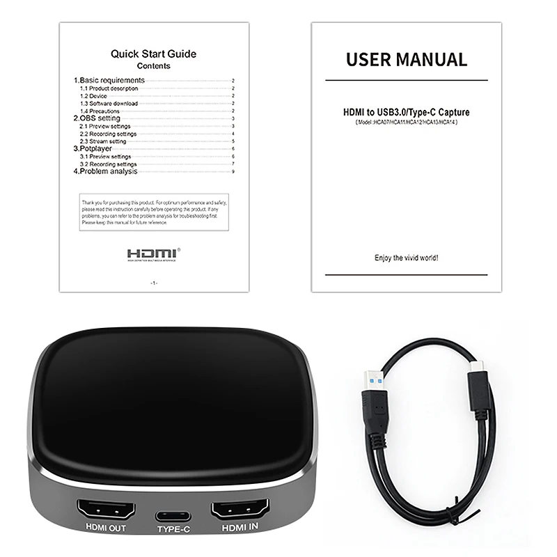 HDMI 4K60Hz type C к USB3.0 карта видеозахвата игровой поток Live Video Capture Box