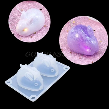 

Cute 3D Rabbit Pendant Silicone Mold Epoxy Resin Mold Jewelry Making DIY Tools Drop Shipping