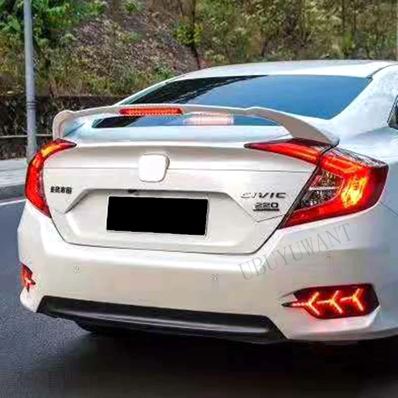 Для Honda Civic Sedan- Высокое качество ABS пластик с Ligth праймер цвет украшение в виде хвостового крыла задний багажник автомобиля спойлер