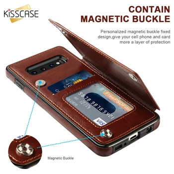 

KISSCASE Card Slot Flip Wallet Case For Samsung A50 A70 A51 A71 Leather Case For Samsung Galaxy S20 Plus Ultra Huawei P30 Cover