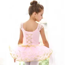 Высококачественные платья для девочек, розовое, черное хлопковое платье принцессы, детское Пышное балетное платье-пачка для гимнастики