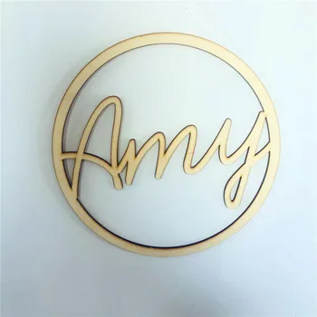 

Custom Name Birthday Circle Sign Personalized Couples Name Rustic Wedding Party Favor Door Hanging Wedding Gift Supply