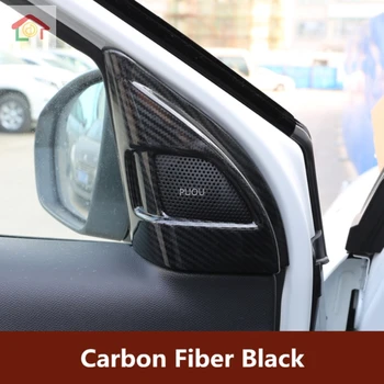 

Fit For Citroen C5 Aircross SUV Hatchback Interior ABS Chrome Carbon Fiber Paint Inner Front Door Speaker A Pillar Trim 2pcs