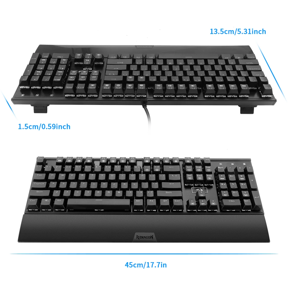 Redragon K567 RGB USB Механическая игровая клавиатура эргономичный светодиодный ключ с подсветкой полный ключ anti-ghosting 104 Проводная компьютерная игра