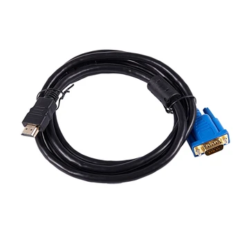 

1.8M HDTV HDMI Male to VGA Adapter Cable Video Cable connectors for PC TV Black