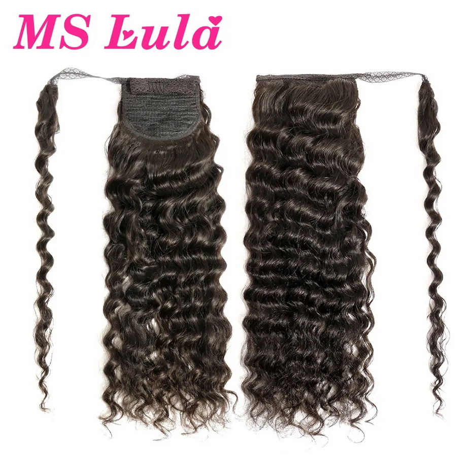 Ms lula, бразильские вьющиеся человеческие волосы на заколках для наращивания, Gratuito Brasil, конский хвост, человеческие волосы Remy, волосы на заколках для женщин, 10-30 дюймов